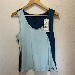 Adidas Women's Two-Tone Blue Tank Top, Size M